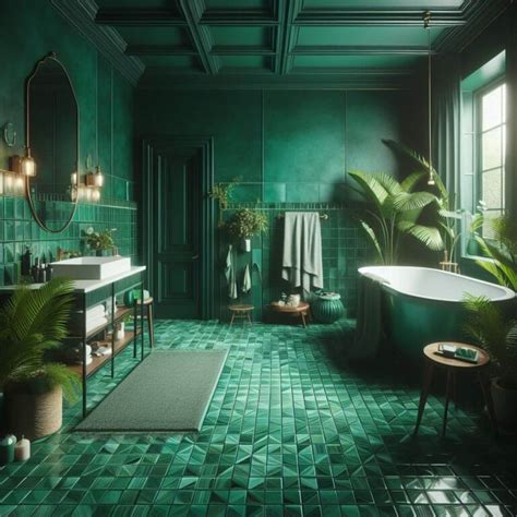 15 Emerald Green Bathroom Ideas: Create a Stunning Oasis in Your Home ...