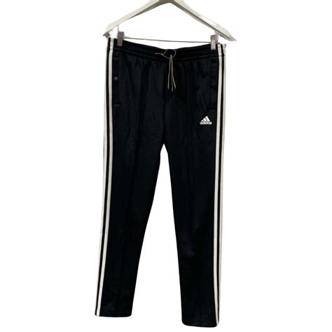 Adidas Mens Size M Track Pants Black White S