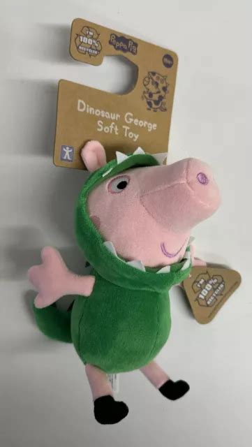 PEPPA PIG GEORGE Dinosaur Outfit Costume Soft Toy Plush Carry Size New ...