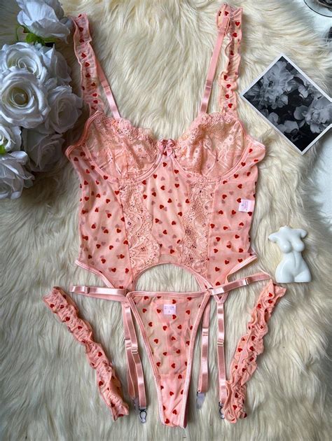 Conjunto de lingerie sexy feminina de 4 peças roupa íntima tanga 2