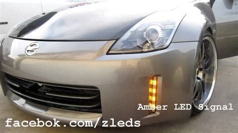 Nissan 350z Custom Iron Man Headlights LED DRL LED Turn Signal By