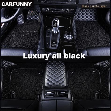 CARFUNNY Waterproof Leather Car Floor Mats For Jaguar F PACE F TYPE XE