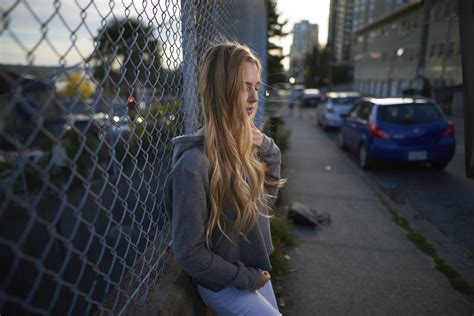 Wallpaper Women Outdoors Urban Fence Long Hair 500px Kyle Cong