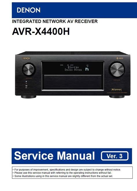 Denon avr x1600h avr s750h ver 1 service manual – Artofit