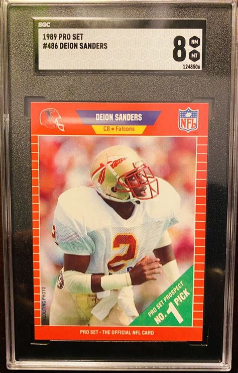 Pro Set Deion Sanders Rookie Sgc Nm Mt Falcons Florida