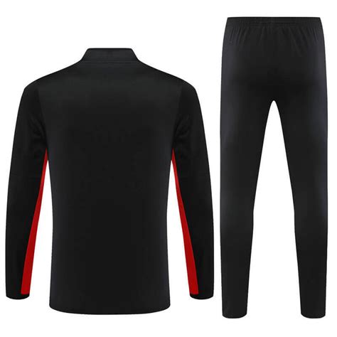 Sudadera Entrenamiento PSG 2023 2024 Niño Kit Negro Rojo Futboloo