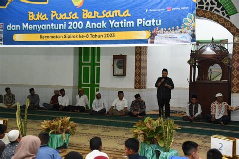 Bukber Bupati Tapsel Santuni 200 Anak Anak Yatim Piatu PONTAS ID