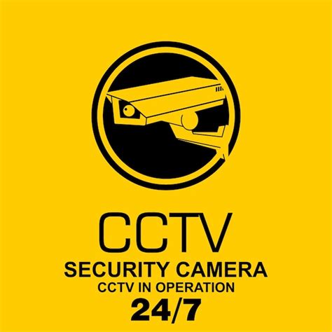 Premium Vector Security Camera Cctv In Operation Sign