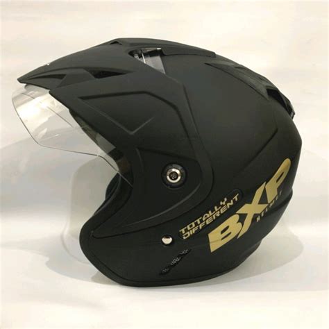 Jual Helm Jp 7 Half Face Hitam Polos Doff Single Visor Helm Dewasa Sni