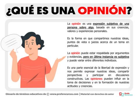 Qué es una Opinión Definición de Opinión