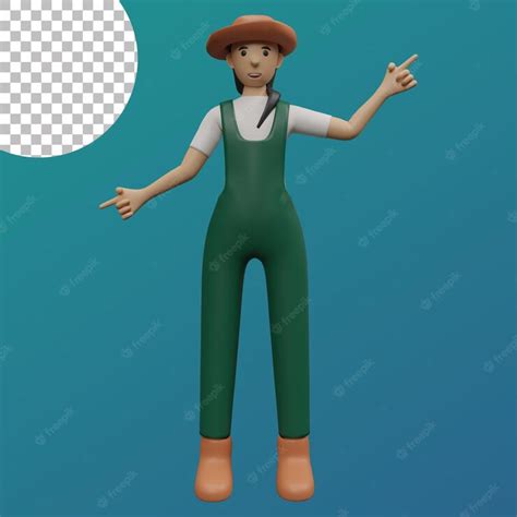 Premium PSD | Farmer woman pose