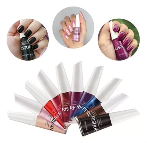 Kit Esmaltes Risque Tons Escuros Hipoalerg Nico Mercadolivre