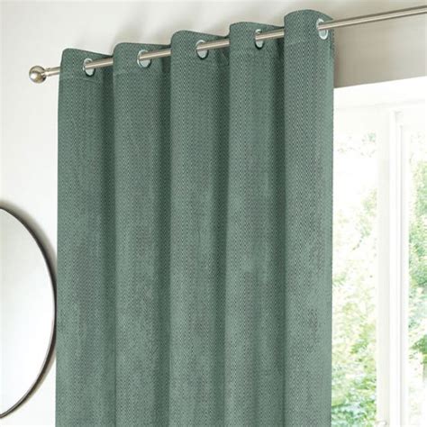 Mallory Blockout Duck Egg Ready Made Eyelet Curtains