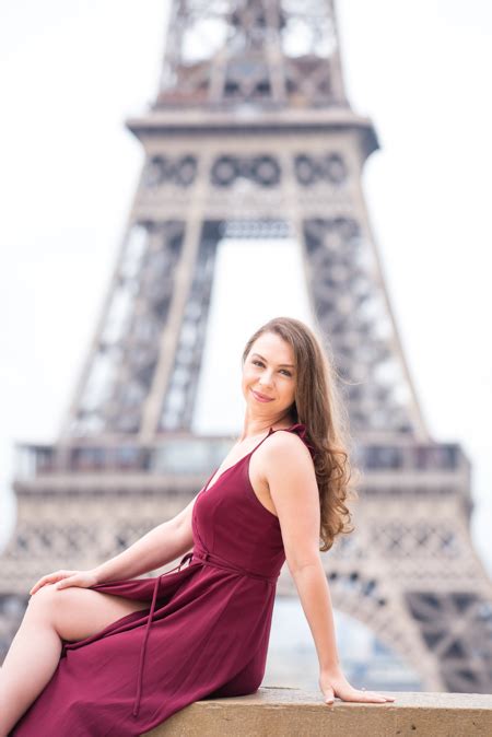 Paris Solo Photo Session Eiffel Tower Red Dress The Parisian