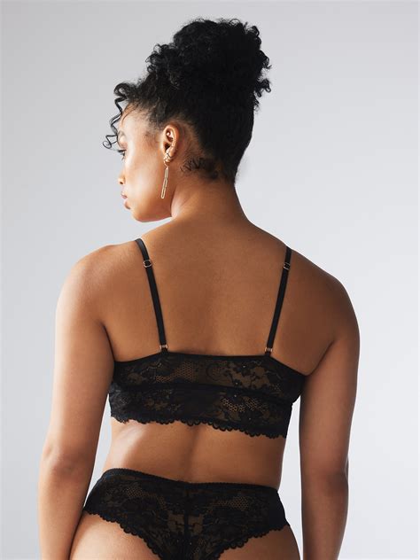 Floral Lace Triangle Bralette In Black Savage X Fenty Uk United Kingdom