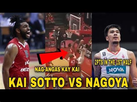 Kai Sotto Vs Nagoya Dolphins St Half Highlights Inangasan Si Kai