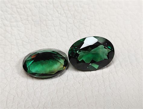 Green Tourmaline Stone Tourmaline Gemstone Pair Matched Oval | Etsy