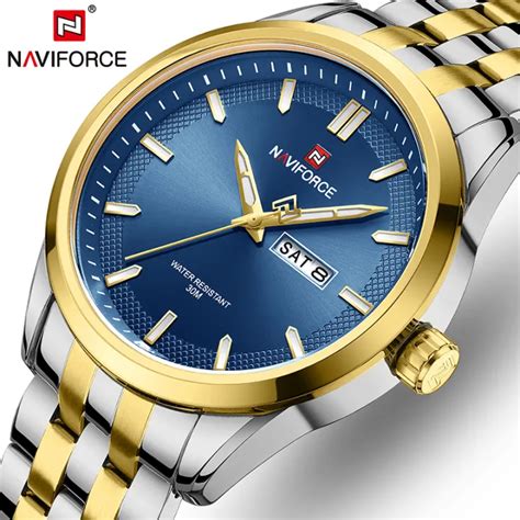 NAVIFORCE Top Original Brand Fashion Men S Classic Quartz Stainless