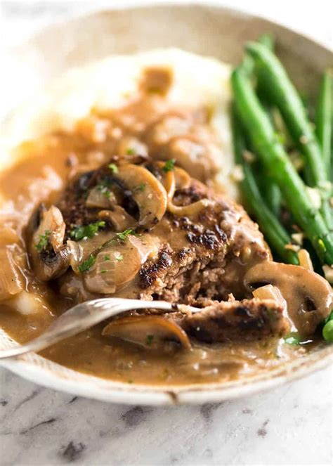 Salisbury Steak With Mushroom Gravy Recipetin Eats