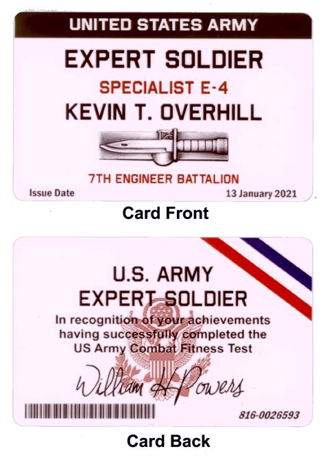 Army Expert Soldier Badge Certificate