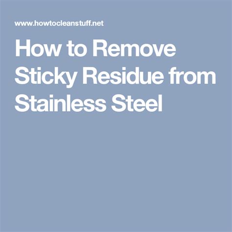 How To Remove Sticker Residue Stainless Steel Howtormeov