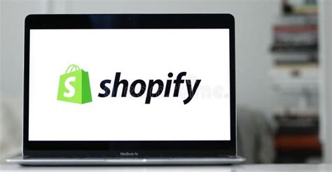 Logo of Shopify Company on a Laptop White Screen Editorial Photography ...