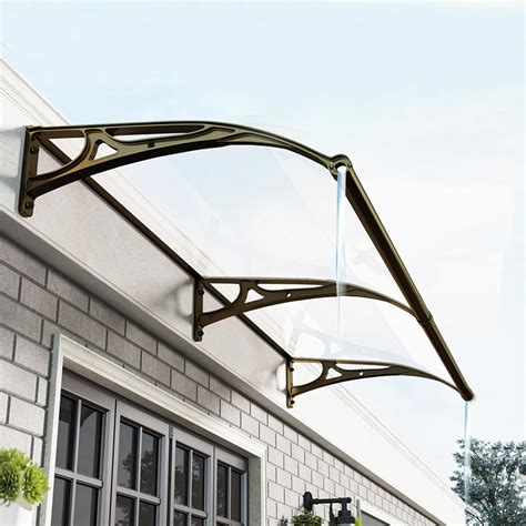 Modern Polycarbonate Front Door Canopy Window Awning Outdoor Canopy Uv Rain Snow