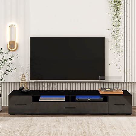 Amazon Bamacar Led Stand Tv Inch Black Led Tv Stand For