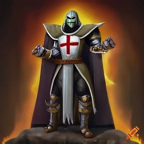 Artwork Of Nappa Fusion Valak As A Knight With Sword On Craiyon