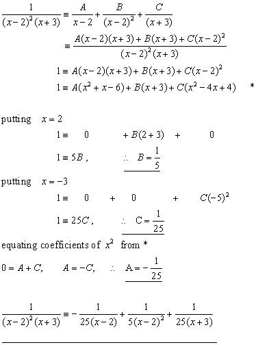 Partial Fractions - Advanced Higher Maths - Worksheets Library