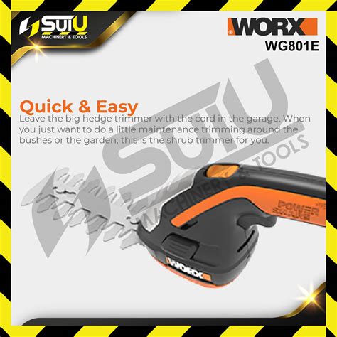 Worx Wg E V Zen Cordless Shrub Grass Shear With X Ah