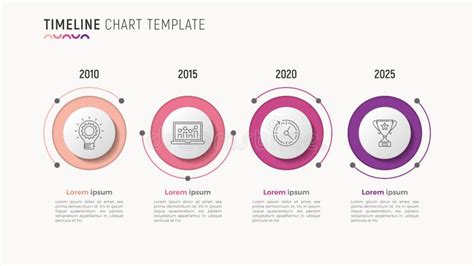 Timeline Chart Infographic Design For Data Visualization 4 Step Stock