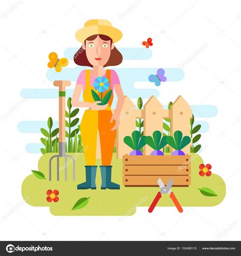 Gardening and horticulture, hobby tools — Stock Vector © vextok #153499110