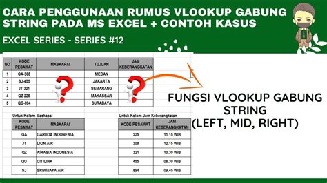 Cara Penggunaan Rumus Vlookup Gabung String Pada Ms Excel Excel