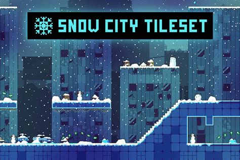 Snow 2d Game Tileset Pixel Art Craftpixnet Pixel Art Background Images