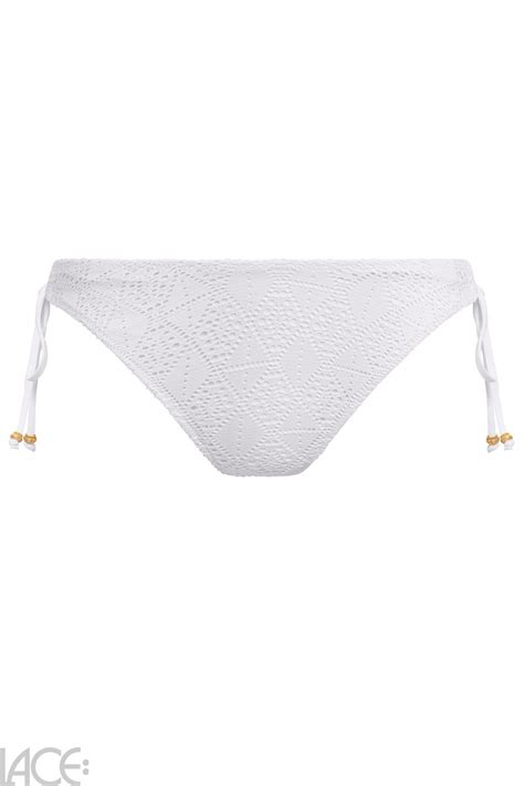 Freya Swim Nomad Nights Bikini Tie Side Brief High Leg WHITE Lace Lingerie