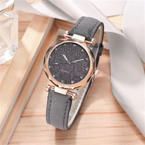 Reloj para mujer con diamantes de imitación pulsera romántica con