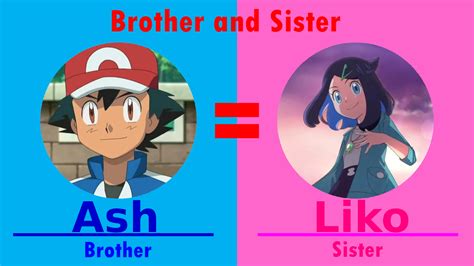 Ash And Liko As Siblings By Mangaanimechampion On Deviantart