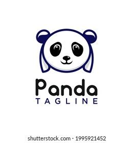 Cute Panda Logo Design Vector Stock Vector (Royalty Free) 1995921452 ...