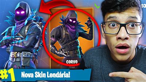 COMPREI A NOVA SKIN LENDÁRIA DO CORVO Fortnite Battle Royale YouTube