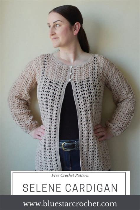 Lacy Crochet Cardigan Free Summer Pattern Blue Star Crochet