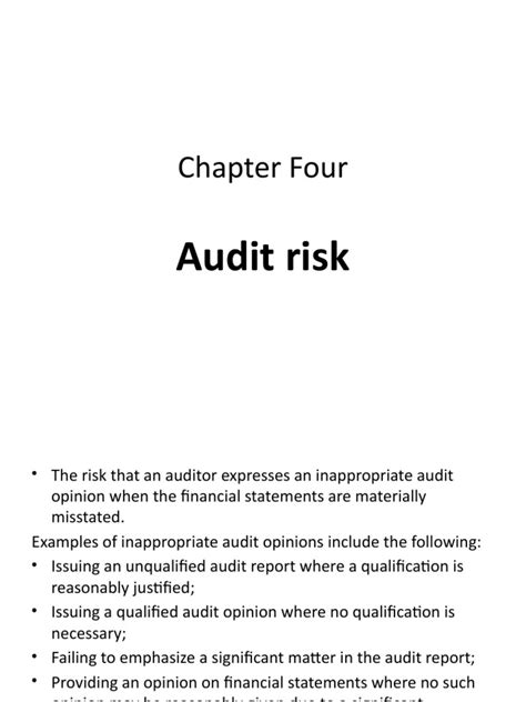 Advanced Auditing Chapter Four Pdf Audit Financial Audit