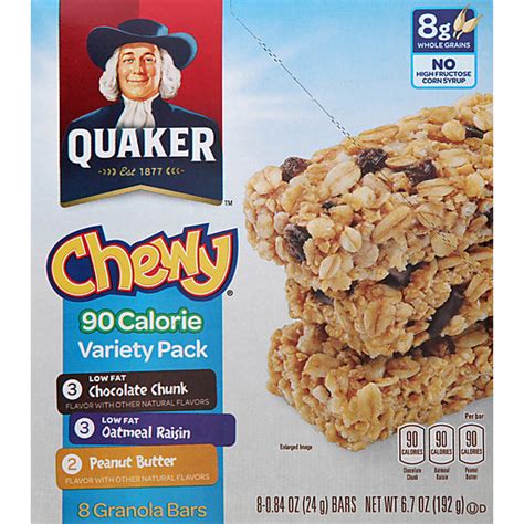 Quaker® Chewy® Granola Bar Variety Pack 8 84 Oz Bars Granola