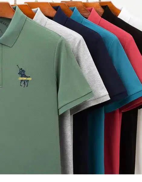 Men's Embroidered Logo Golf Polo Polo T Shirts