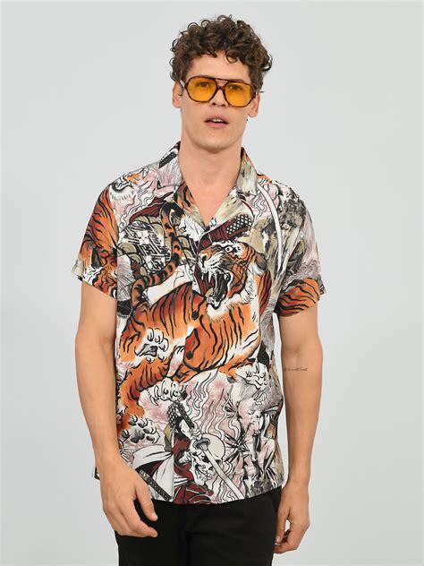 Camisa Con Tigres Atelier Yuwa Ciao Jp