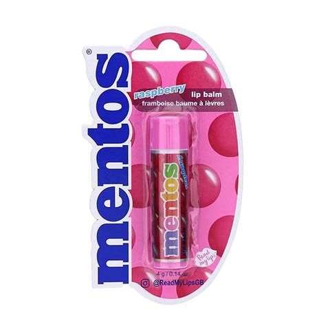 Mentos Lip Balm Raspberry Pink Gloss Importados