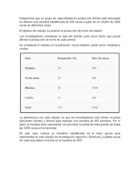 Ejercicio De Muestreo Estratificado Pdf