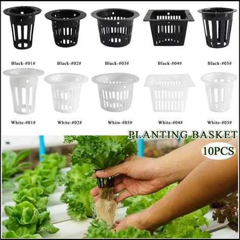 10pcs Inch Net Cup Basket Hydroponic System Garden Plant Grow Vegetable