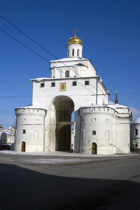 Golden Gates In Vladimir Town Russia Stock Image Image Of Cross