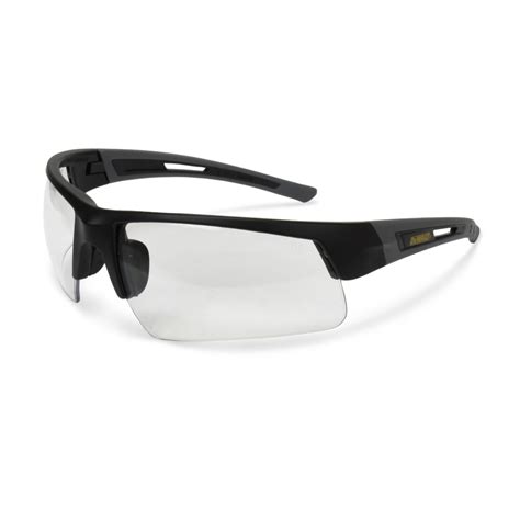 DEWALT DPG100 1D Crosscut Black Frame Safety Glasses With Rubber No